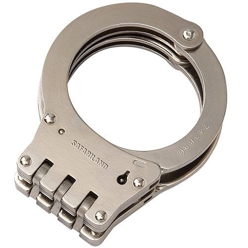 Hiatt Standard Steel Hinged Handcuffs Nickel 1001303