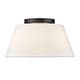 preview thumbnail 2 of 1, Golden Lighting Penn 3-light Flush Mount in Matte Black