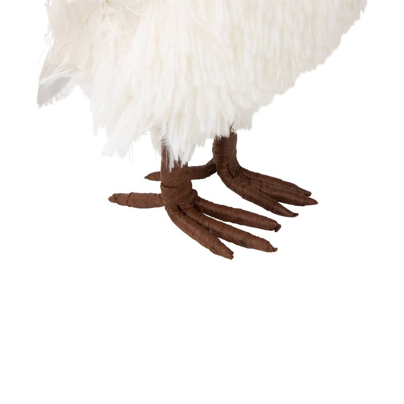 Standing Snow Owl Christmas Figure - 12.25" - White