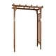 Beautiful And Practical Flat-Topped Wooden Garden Arch, Dark Brown ...
