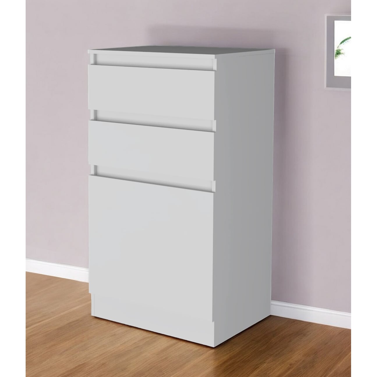 HomeRoots 23" White Two Drawer Standard Chest
