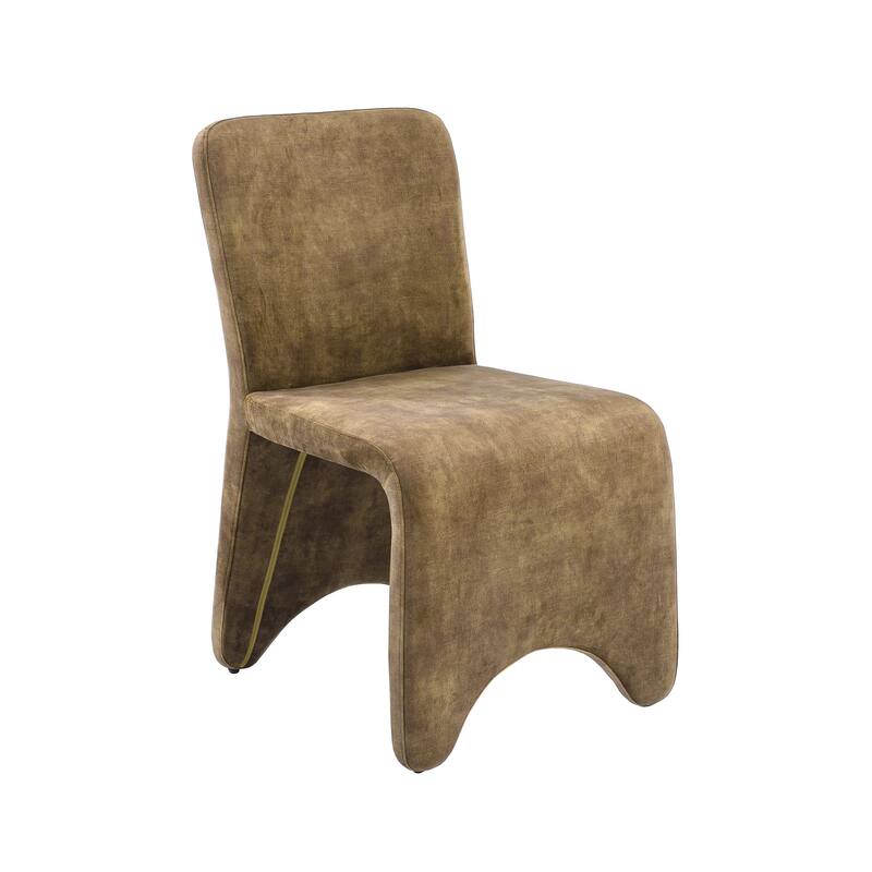 Modrest Ditka Modern Camel Velvet Dining Chair (Set of 2)
