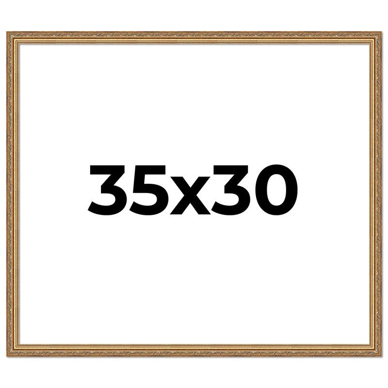 35x30 Frame Red Solid Wood Picture Frame Width 1.75 Inches | Interior Frame Depth 1 13/16 Inches