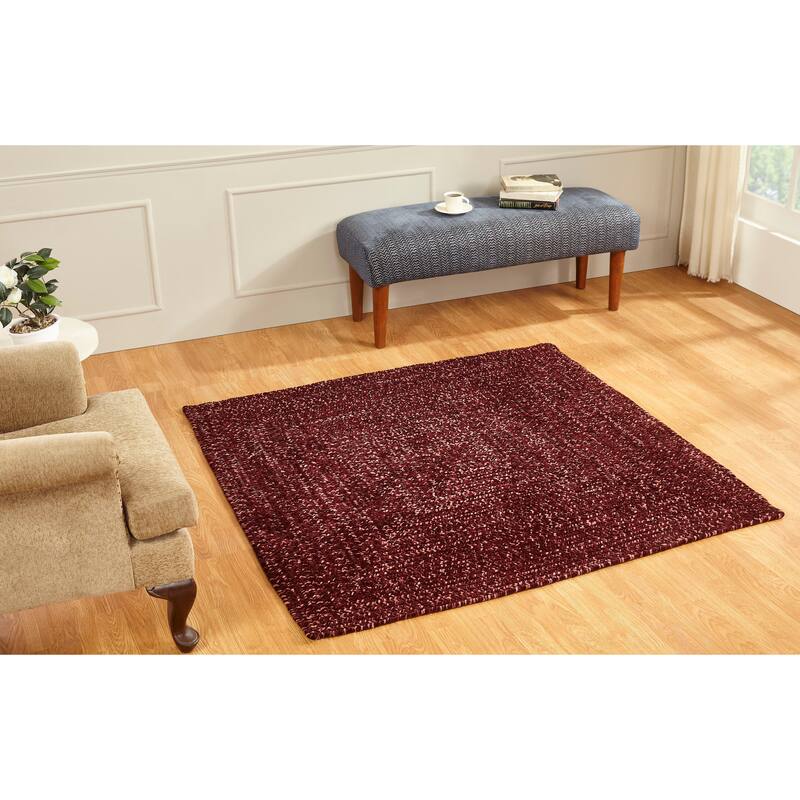 Better Trends Chenille Tweed & Solid Braid 100% Polyester Stain Resistant, Double Sided Reversible Indoor Area Rug