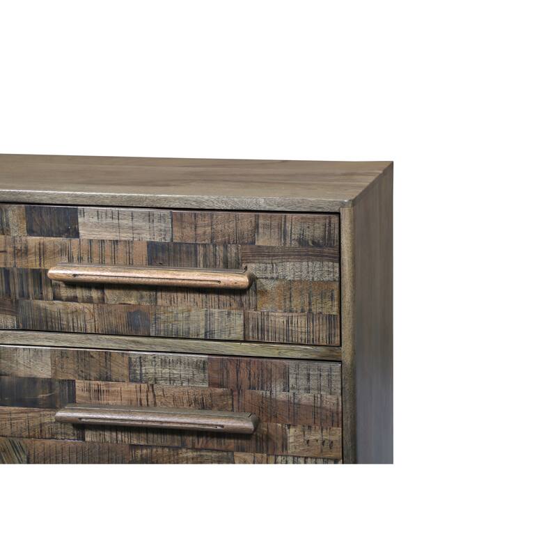 Solid Wood Storage Dresser with 6 Drawers