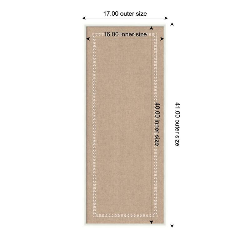 Kate and Laurel Pinboard White Scalloped Edge