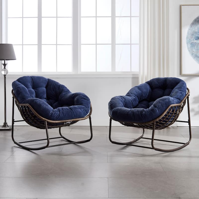 Living Room Rocking Chair with Steel Frame