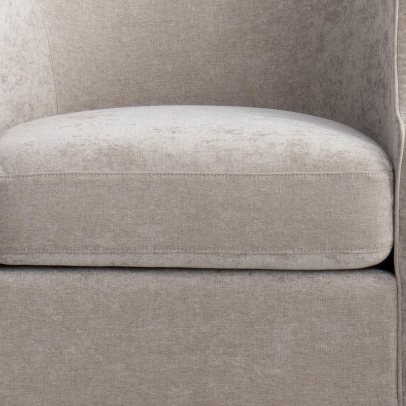 HomeRoots 32" Beige Fabric Upholstered Arm Chair - 31.50 in. x 28.50 in. x 34.50 in.