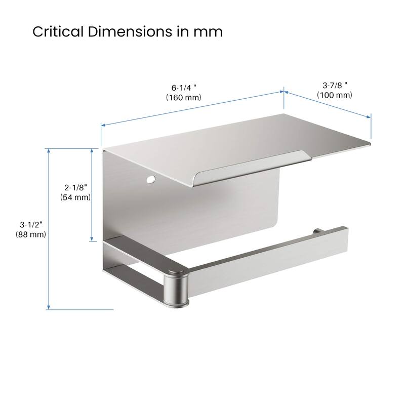Bathroom Hardware Accessory Wall Mounted Toilet Paper Holder with Shelf