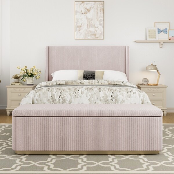 Pink king size ottoman bed 2025