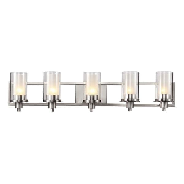 Trans Globe Lighting 20045 5-Light Bathroom Fixture from the Modern Meets Traditional Collection - Brushed nickel