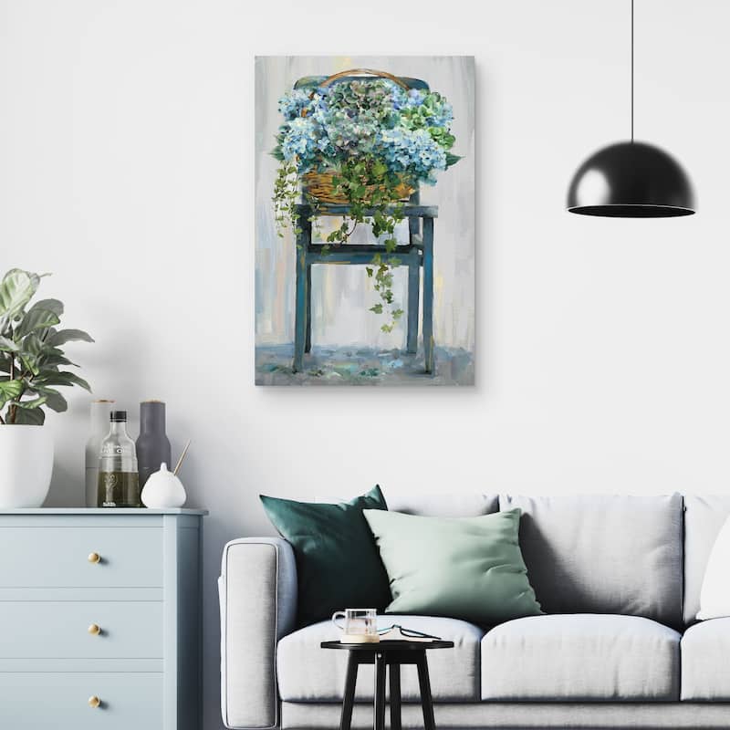 Farmhouse Hydrangeas by Studio Arts Canvas Art Print
