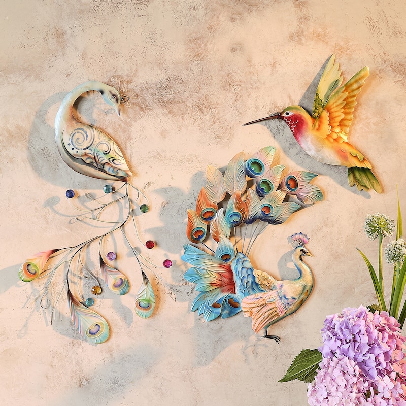 Handmade Hummingbird Yellow and Green Garden Decoration (Philippines)