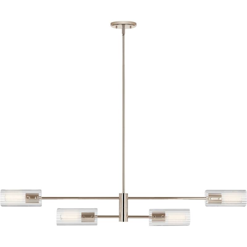 Kichler 52681 Velestino 4 Light 6" Wide Linear Chandelier
