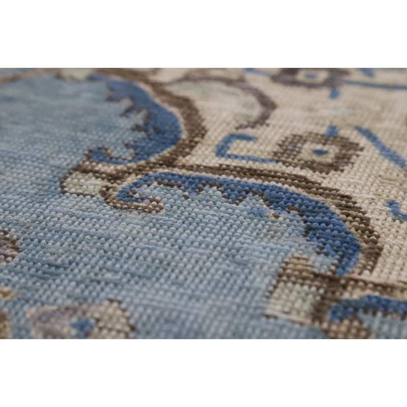 Traditional Medallion Tabriz Persian Area Rug Hand-Knotted Wool Carpet - 6'5"x 9'5"