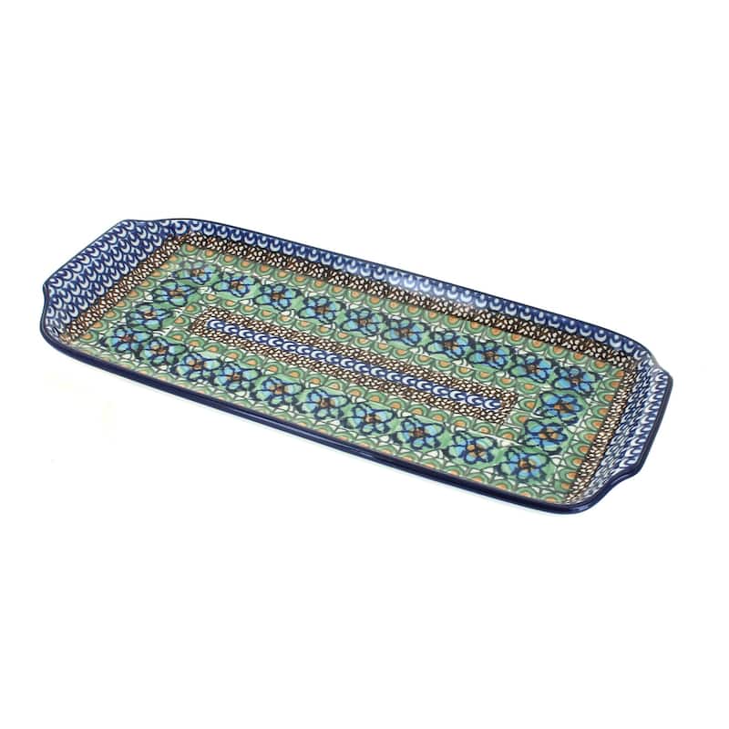 Blue Rose Polish Pottery 410 Ceramika Artystyczna Bread Tray - Mardi Gras