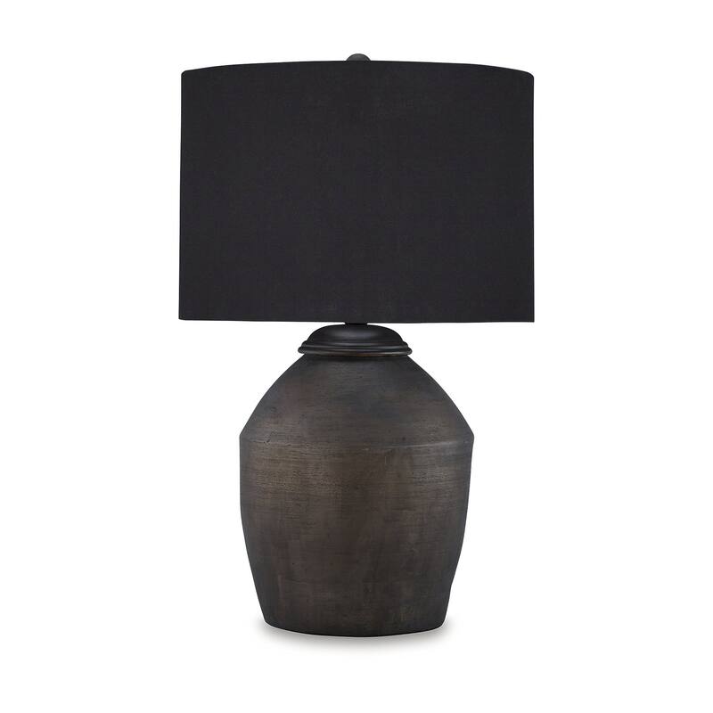 Signature Design by Ashley Naareman Metallic Black Table Lamp - 16" W x 16" D x 24.5" H