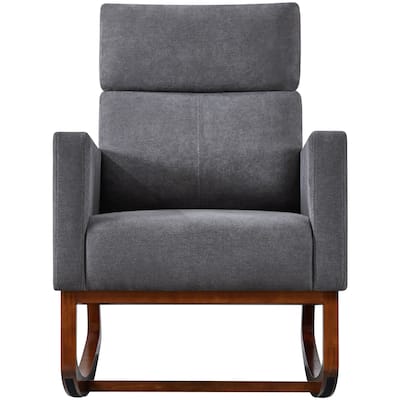 Yaheetech Rocking Accent Armchair Upholstered Glider High Back Chair
