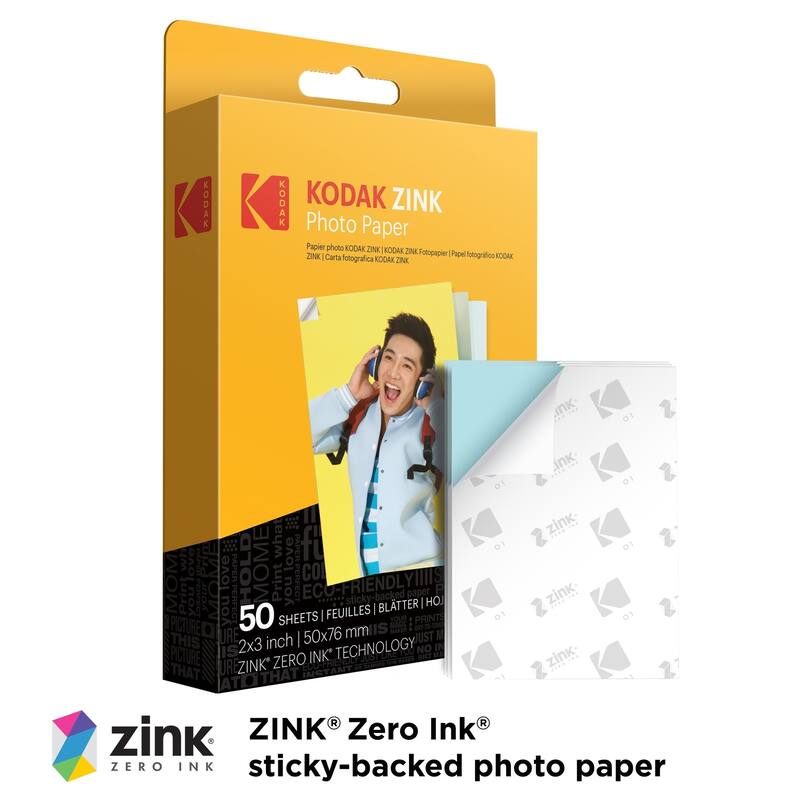 Kodak Printomatic 5MP Instant Print Camera & Zink Photo Paper (75 Sheets) Bundle - N/A