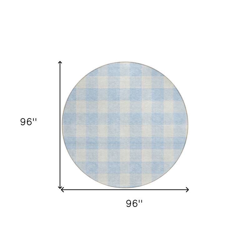 HomeRoots Plaid Transitional Rectangle Outdoor Rug