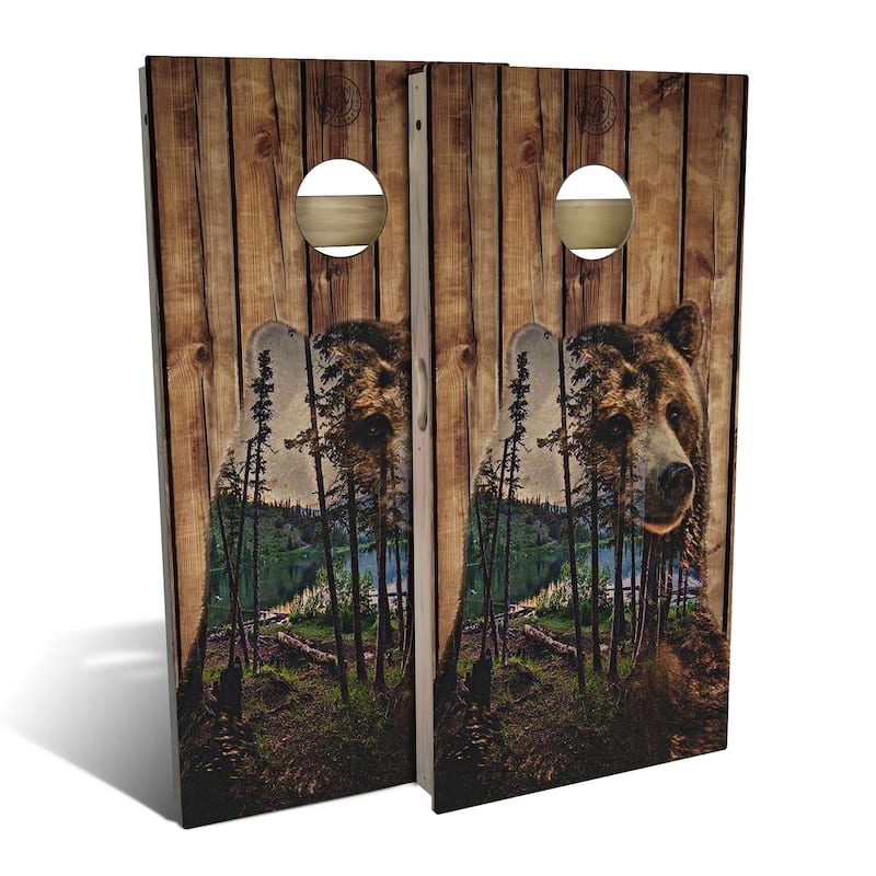 Bear Mountain Outdoor Cornhole Board Set - Backyard 2x4 - NO Accessories