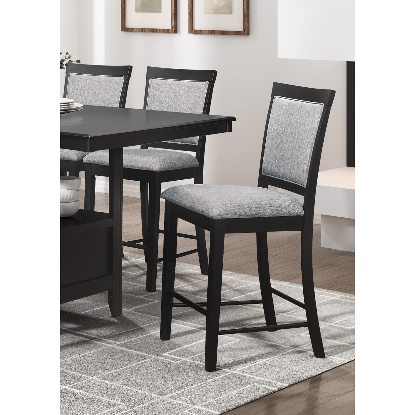 Transitional Style Dining Kitchen Set of 5,Table and 4 Side Chair