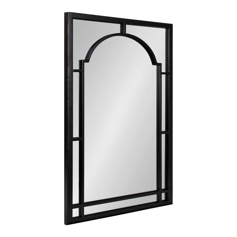 Kate and Laurel Lyla Metal Framed Arch Mirror - Black