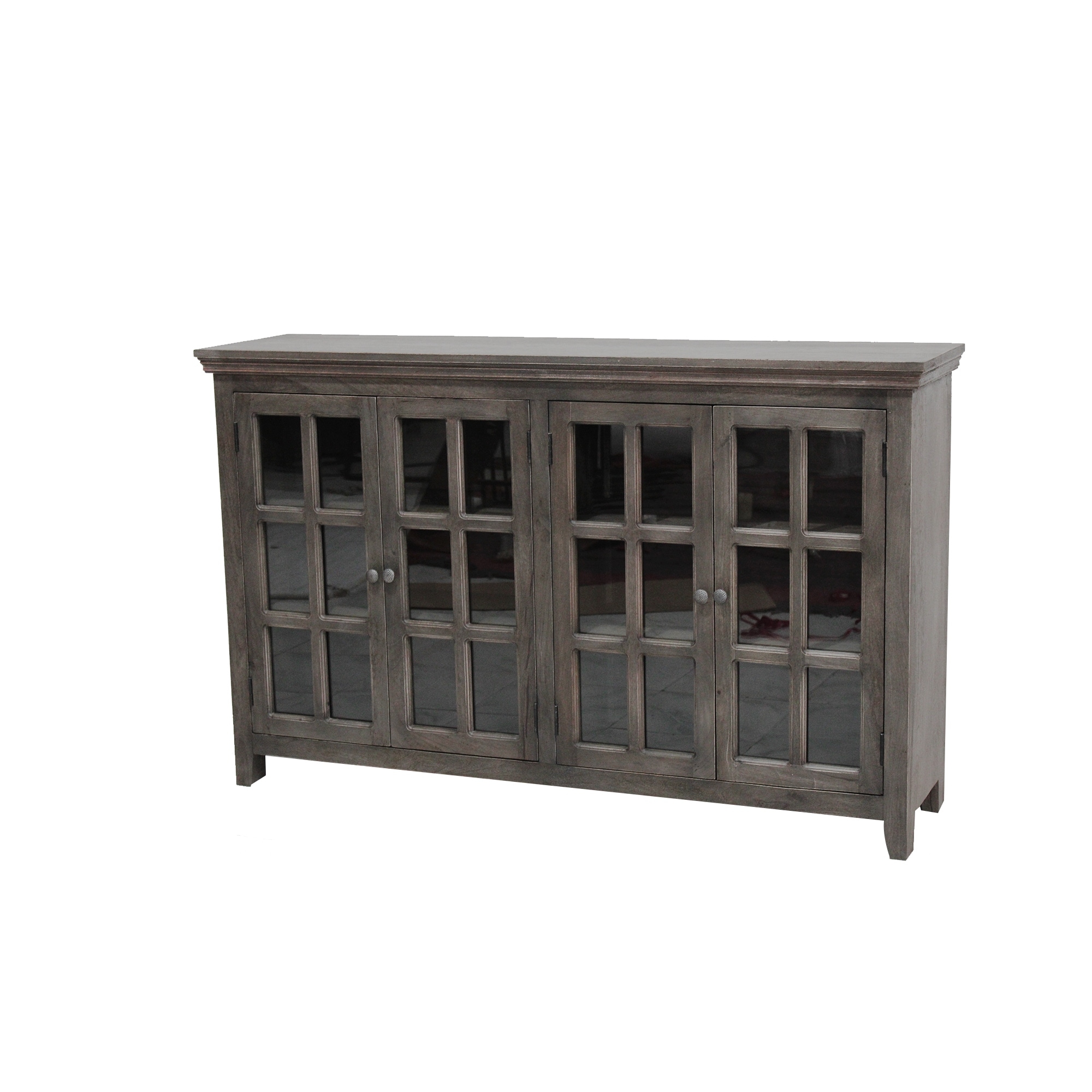 64 Four Door Mango Wood Cabinet Overstock 31728503