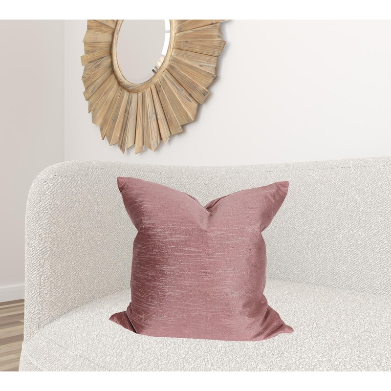 HomeRoots 22" X 22" Maroon Polyester Zippered Pillow