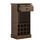 preview thumbnail 8 of 19, Wine Cabinet with Metal Glass Holder and Wood Lattice Rack - 22" in Width