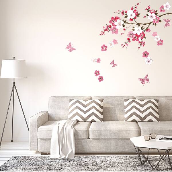 Shop Plum Blossom Pattern Wall Sticker Removable Art Decal For