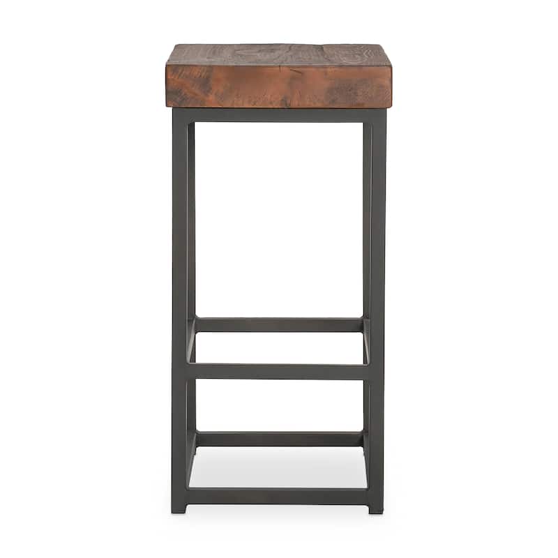 Carbon Loft Borrelli Reclaimed Wood Bar Stool