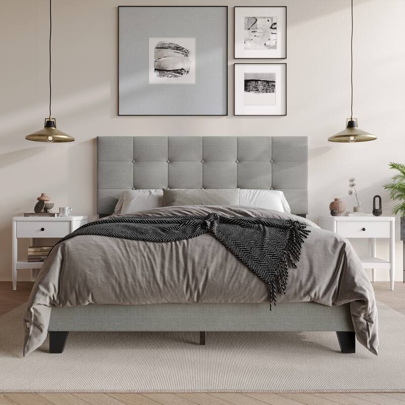 CraftPorch Contemporary Tufted Bed