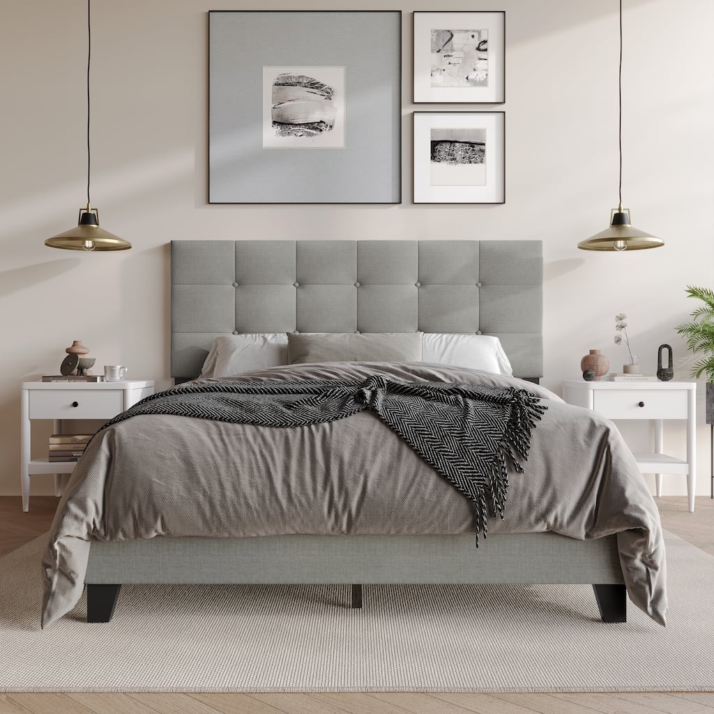 CraftPorch Contemporary Tufted Bed