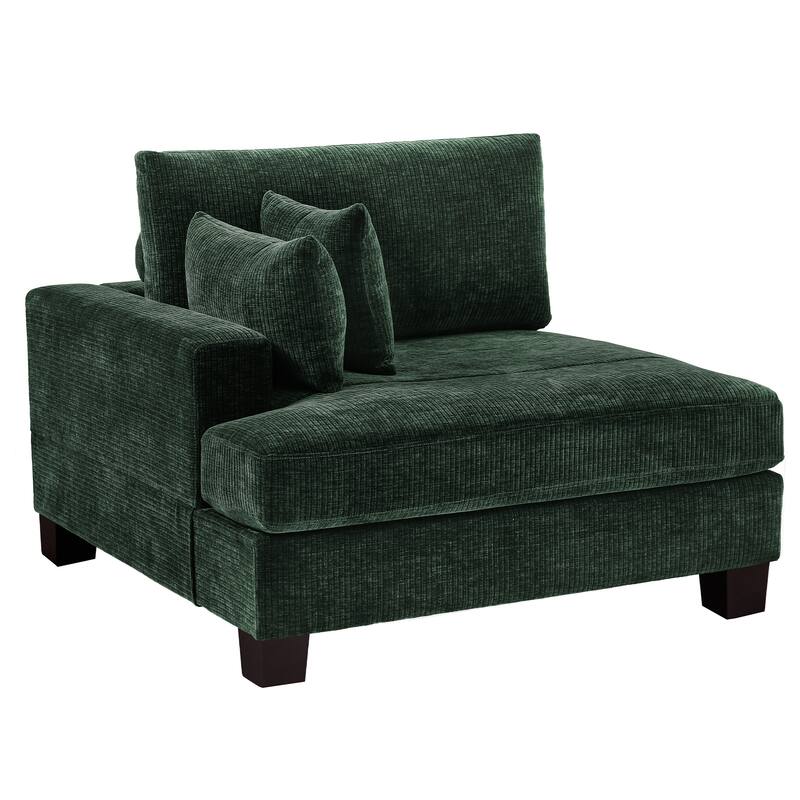 88"W 3-Seater Sofa Chenille Upholstered Couch Modern Loveseat Sofa Wooden Frame Sofa for Living Room