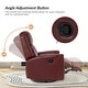 preview thumbnail 80 of 111, Fiacro 30.31" Genuine Leather Wingback Swivel Rocker Recliner with Nailhead Trim