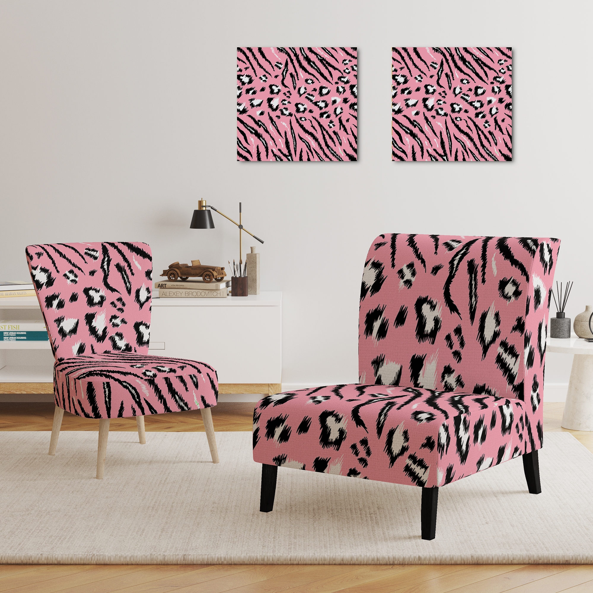 Pink leopard outlet chair