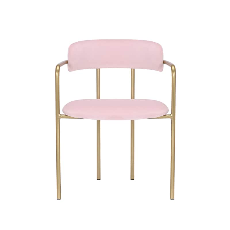 Porthos Home Eder Dining Chairs Set of 2, Velvet, Gold Chrome
