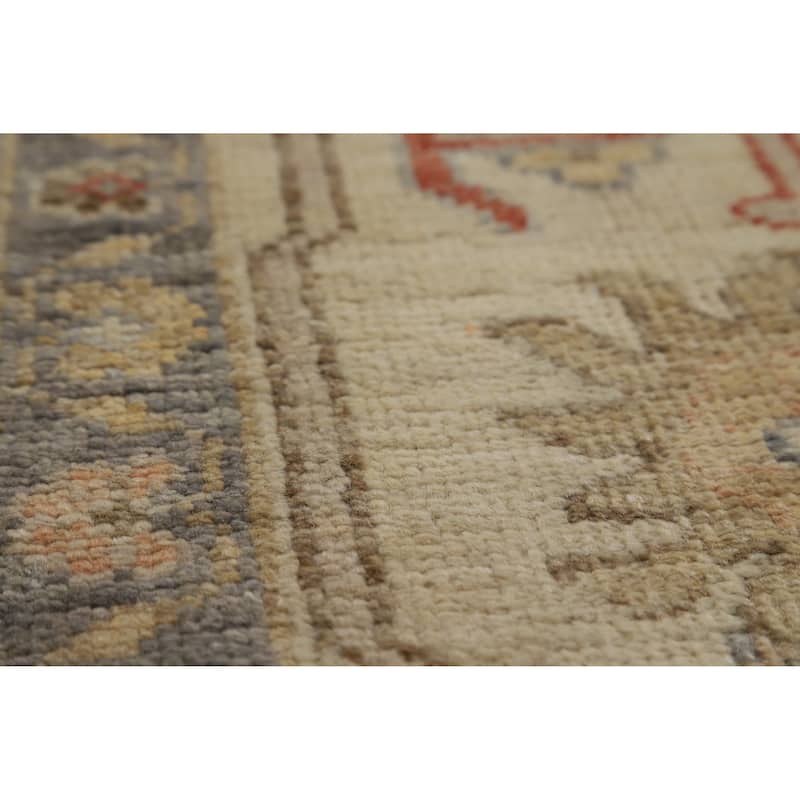 Hand Knotted Oriental 100% Wool Carpet Transitional All-Over Greys & Charcoal Oushak Area Rug - 9' 8'' X 8' 1''