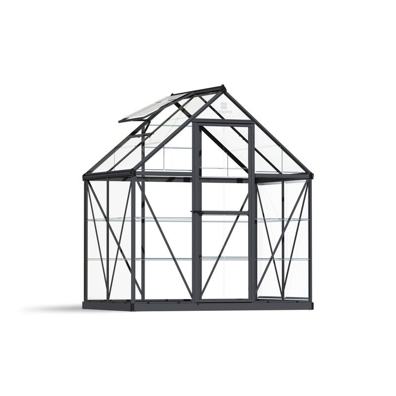 Harmony 6 ft. Silver & Grey /Clear DIY Greenhouse Kit