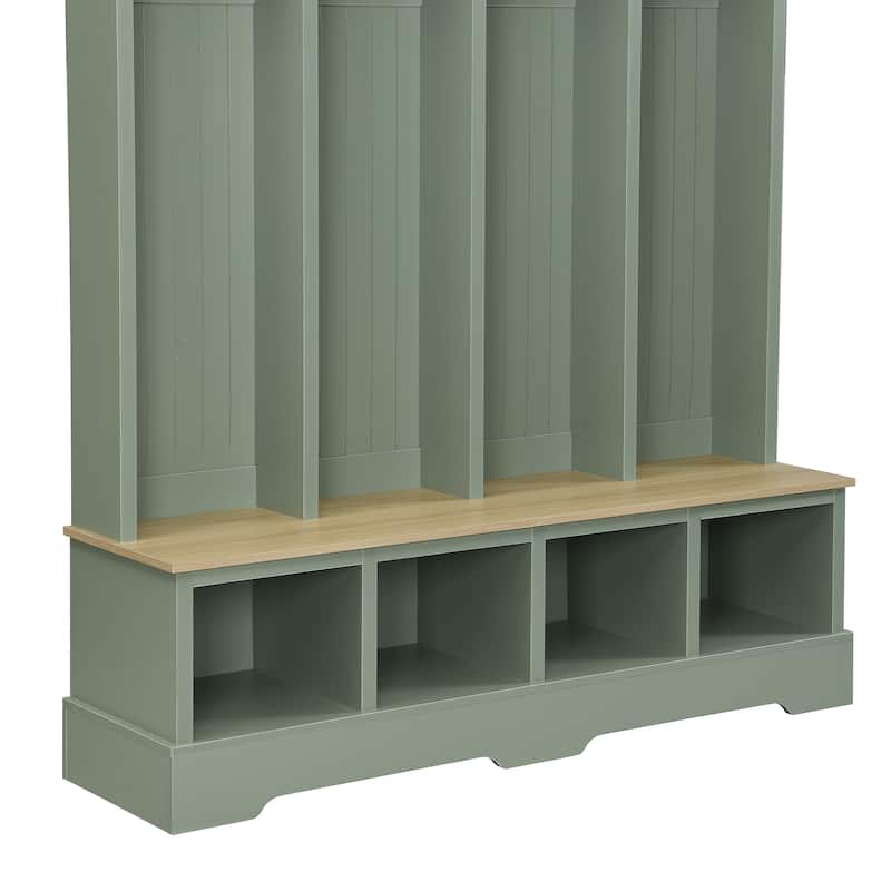 Farmhouse-Inspired 3-in-1 Entryway Organizer by Harper&Bright Designs