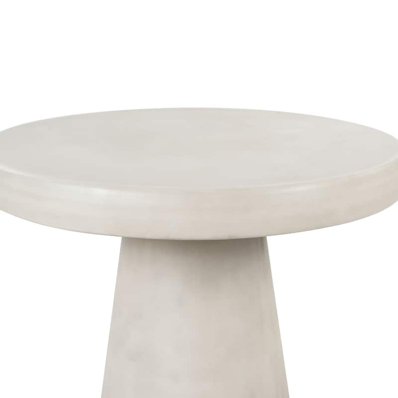 SAFAVIEH Couture Hayleen Round Concrete Accent Table - 24"W x 24"D x 22"H