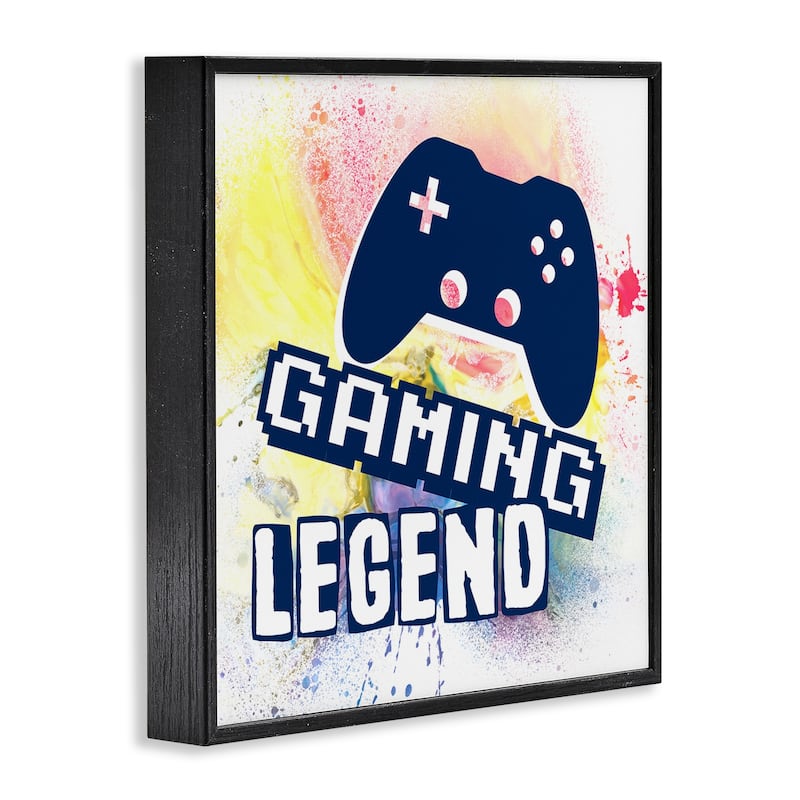 Stupell Gaming Legend Modern Splatter Framed Giclee Art Design By Marcus Prime