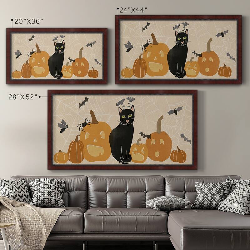 Pumpkin Patch Cats Collection D Premium Framed Canvas- Ready to Hang