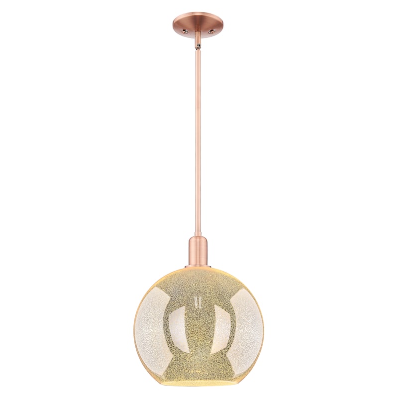 Innovations Lighting Endless Possibilities Arcadia - Athens - 1 Light 12" Stem Hung Mini Pendant - Mercury/Antique Copper