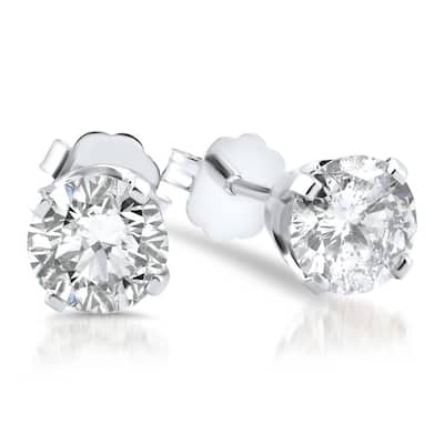 5/8ct Diamond Studs White Gold Push Back