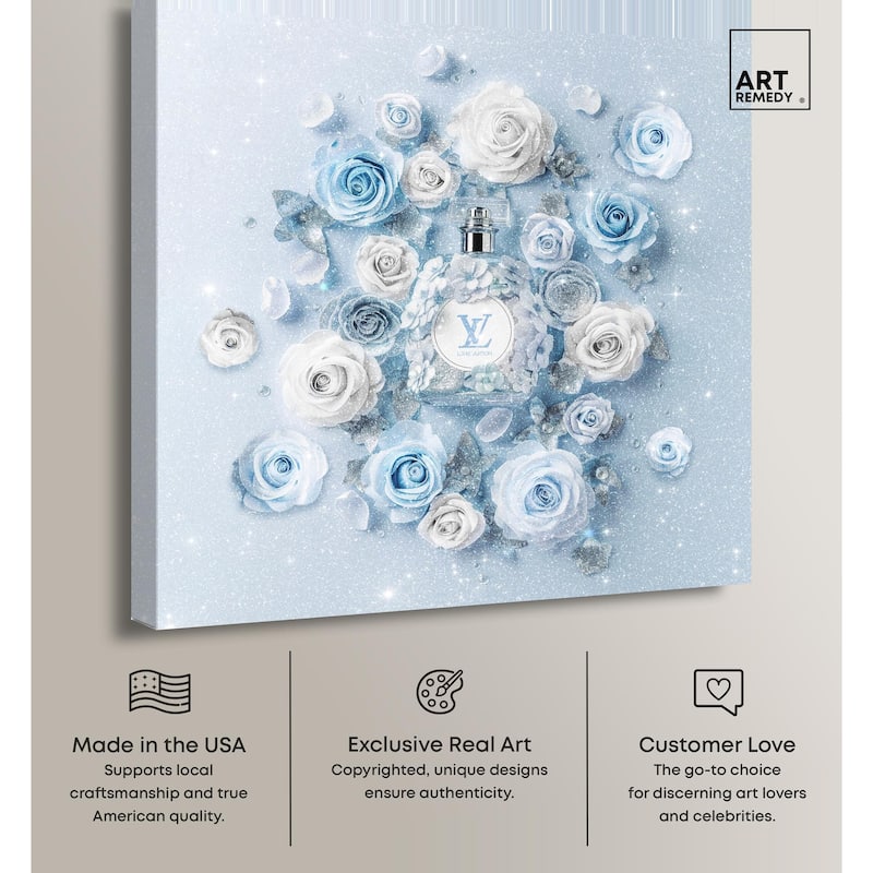 Sparkling Floral Perfume Canvas by Art Remedy, Gallery Wrapped