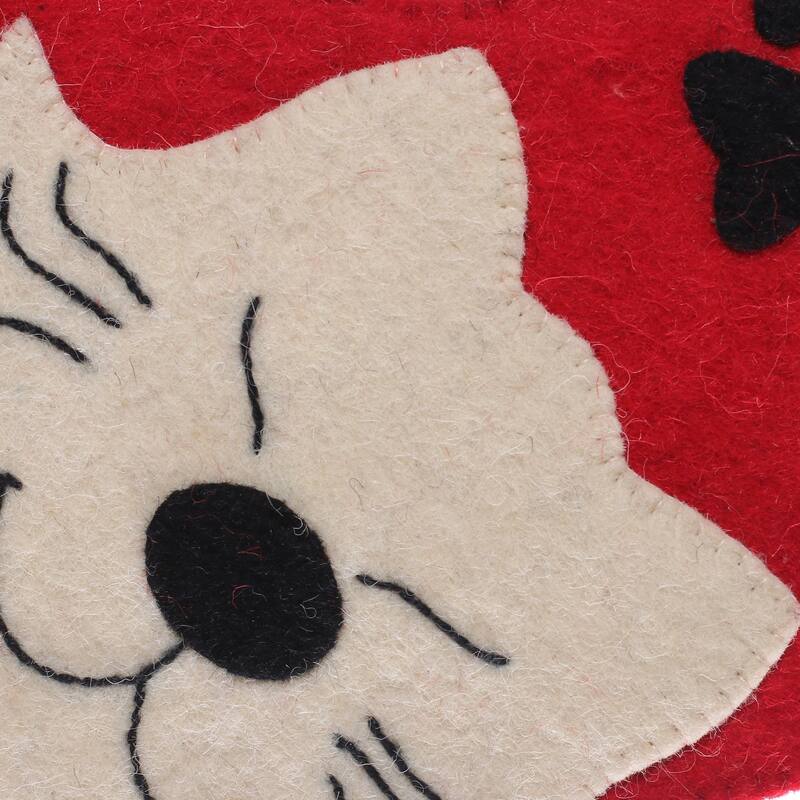 Novica Handmade Feline Eve Wool Felt Stocking