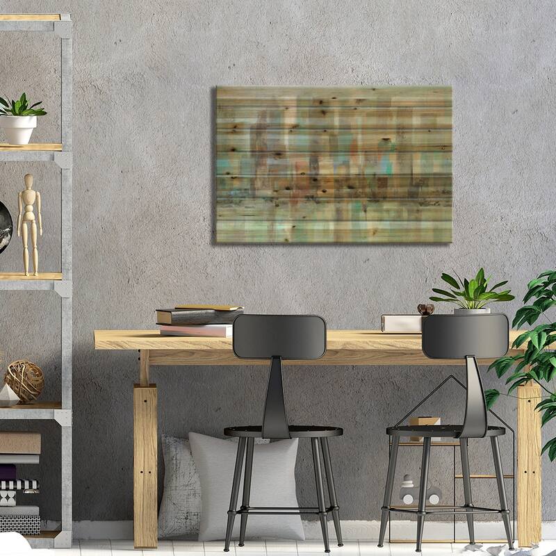 Morning Reflections Print On Wood by Silvia Vassileva - Multi-Color