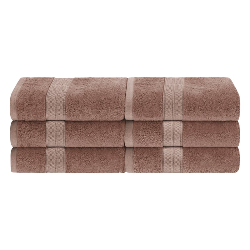 Superior Rayon from Bamboo and Cotton Hand Towel - (Set of 6)